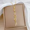 [Acero de Titanio] Copo de Nieve Mariposa Borla Estilo Palacio Elegante Collar Totalmente Incrustado de Diamantes para Mujer Cadena Versátil para Clavícula Cadena de Acero de Titanio