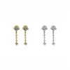 Pendientes colgantes de borla de circonita de plata de ley s925, diseño minimalista japonés mini exquisito de moda de lujo ligero, nuevos pendientes populares