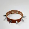 Pulseira de Couro Punk com Rebites Pontiagudos Estilo Motociclista Transfronteiriça Europeia e Americana Não Convencional Exagerada Pulseira de Pulso Multicamadas Masculina