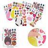 XH108 Rompecabezas interactivo para padres e hijos de Pascua con dibujos animados para niños, cuenta de mano, pegatina facial DIY