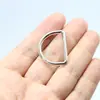 Anillo de conexión de correa de hebilla en D de aleación chapada para colgar, accesorio de bolsa, hebilla de anillo, hebilla de bolsa semicircular, bandolera, hebilla de dos lados