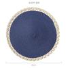 Jogos Americanos de Palha Tecida Phnom Penh Estilo Americano Ocidental Anti-queimadura Tapete de Mesa Decorativo para Casa Sala Modelo Placa de PP de Luxo Leve