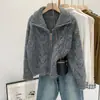 Suéter con Cremallera de Cuello Alto Transfronterizo Mela Cárdigan para Mujer Otoño e Invierno 2026 Suéter de Punto Trenzado Holgado Moda Versátil Tendencia