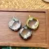 3.0 Estojo Redondo Dupla Face para Thangka Estilo Tibetano com Pedras Preciosas Embutidas Caixa Gau Concha Vazia Estojo Protetor para Thangka Em Estoque