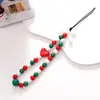 Contas como Joias Nova Série de Natal Corrente para Celular Pingente de Árvore de Natal Curta com Contas Pulseira de Pulso
