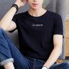 Hongxinjie, venta al por mayor, ropa de verano de cuello redondo, suelta, de media manga, para hombre, camiseta básica coreana, camiseta para adolescentes