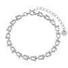 Pulsera de Empalme en Forma de U de Lujo Ligero Estilo Ins, Moderna y Genial para Mujer, Acero de Titanio Chapado en Oro de 18 Quilates, Estilo Unisex Simple para Uso Diario
