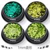 Polvo PET de alto brillo con lentejuelas ultrafinas de 1 mm, joyería de diamantes para uñas, esmalte de uñas en gel, material de polvo láser degradado