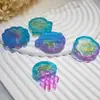 DIY artesanal edição completa animal marinho areia movediça cola caindo ferramenta de lixar resina água-viva golfinho concha baleia molde de silicone