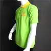 Camiseta de algodón con solapa de fábrica camiseta publicitaria bienvenido a la muestra