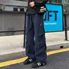 Pantalones de Esquí Impermeables con Forro de Terciopelo para Otoño e Invierno para Hombre, Marca de Moda, Pantalones Cargo Rectos Holgados para Exteriores, Pantalones Casuales Gruesos