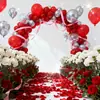 27 Peças Balões de Casamento Vermelhos e Prateados Quarto de Casamento Decoração de Casamento Layout de Cena Dia das Crianças Festa de Aniversário Arco