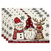 Amazon Manteles Navideños Muñeco de Nieve Árbol de Navidad Manteles Decoración de Mesa de Comedor Occidental Manteles Aislantes Fiesta Navideña