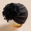 Nuevo Sombrero de Protección Auditiva de Alta Gama para Niñas Sombrero Fetal para Bebés sin Costuras Sombrero de Punto de Color Sólido con Flor para Niños Sombrero Indio para Bebés