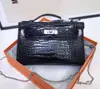 Bolso Kelly Mini de Primera Generación para Mujer Bolso de Mano de Piel de Vaca Swift de Primera Capa Importada Bolso de Mano con Color de Contraste Bolso Pequeño Cruzado con Cadena para Mujer