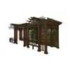 Enrejado de aleación de aluminio personalizado para uvas y plantas trepadoras, Pérgola para patio de villa, Soporte de flores para paisajismo de madera sintética para exteriores