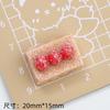Pastel de simulación de comida y juego de dibujos animados, crema de pegamento, accesorios creativos, hebilla de zapato, material de resina, accesorios de bricolaje, joyería, horquilla