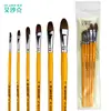 Aishak Pincel de Propileno Lobo Pincel para Guache e Aquarela Língua de Pato Pintura a Óleo Guache Cabeça Redonda Simples Caneta de Propileno