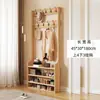 Nuevo Modelo Perchero y Zapatero Combinado de Madera Maciza para Uso en el Hogar en la Entrada, Zapatero Moderno Sencillo para la Sala de Estar y Perchero para el Dormitorio