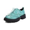 Sapatos Bullock Bico Redondo Cadarço Primavera e Outono Sapatos Solteiros Sapatos de Estudante Tamanho Grande Sapatos Femininos Transfronteiriços T5-1
