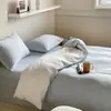 Conjunto de Três Peças de Algodão Puro para Estudantes da Temporada de Volta às Aulas, Conjunto de Quatro Peças de Roupa de Cama de Algodão Tecido Liso, Capa de Edredom 100% Algodão Respirável Amiga da Pele