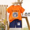 Traje de manga corta para niños, camiseta de algodón para niños, ropa de verano para bebés, pantalones cortos para niñas, ropa de bebé, venta al por mayor de verano