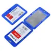 Porta Credencial Transparente de Doble Cara Tarjeta de Acceso de Fábrica Tarjeta Escolar de Estudiante Tarjeta de Comedor Insignia de Trabajo Insignia