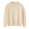 Suéter de cachemira para niños de doce agujas, liso, cuello semi-alto, mismo estilo para niños y niñas, suéter grueso de otoño e invierno, top interior de color sólido