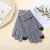 Luvas de tela sensível ao toque luvas de jacquard tricotado abacaxi luvas quentes e grossas para dedos homens e mulheres dobráveis luvas antiderrapantes atacado