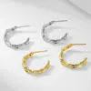 Belleza de Borde Plateado Pendientes Asimétricos Elegantes de Nicho Transfronterizos Europeos y Americanos Chapados en Oro Real de 18K Pendientes Geométricos de Gama Alta Pendientes