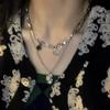 Chica atractiva ~ suéter de otoño e invierno cadena de suéter collar de mujer uso de doble capa para mujer nicho de lujo ligero diseño de celebridad de internet