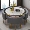 Mesa de Negociação e Conjunto de Cadeiras para Recepção de Luxo Leve Mesa Redonda Pequena de Celebridade da Internet Mesa de Conferência de Escritório Mesa e Cadeiras para Reunião de Loja e Jantar de Convidados