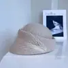 Moda de Malla de Lana Sombrero de Equitación para Mujer, Invierno Elegante Versátil con Estilo Gorra de Periodista, Cálido y Resistente al Frío