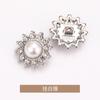 Casaco Pequeno de Metal com Diamante de Girassol para Fragrância, Corta-vento, Suéter, Botões de Tricô, Toque de Luxo