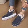 Zapatos de Algodón Grueso de Felpa para Mujer, Suela Gruesa Antideslizante, sin Cordones, Botas Cortas Cálidas para Nieve, Hogar y Exterior, Origen Transfronterizo