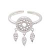 Anillo abierto de atrapasueños de estilo retro para mujer, personalidad japonesa y coreana, anillo de dedo índice con borla fresca estilo Mori para estudiantes sencillos.