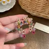 Flor de Plata Chapada en Oro Real Clip de Oreja de una Pieza Pendientes de Moda Distintivos Lujo Ligero Sentido de Gama Alta Pendientes Delicados Estilo Antiguo Medio