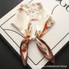 Nuevo pañuelo de seda largo pequeño vintage con hebilla de perla magnética para mujer, elegante y con estilo, bufanda de cuello con lazo, moderna y versátil