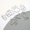 Clips para Papel con Forma Especial de Metal de Venta Caliente Transfronteriza Clips Creativos para Papel de Oficina Clips para Papel Marcador de Páginas Plateado Clips para Papel Venta al por Mayor