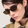 Gafas de Sol Distintivas de Montura Pequeña Gafas de Sol del Mismo Estilo de Celebridad de Internet 2024 Nuevas Gafas de Sol con Sentido Avanzado para Adelgazar el Rostro Redondo