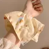 Novo lenço quadrado estilo coreano para cabelo, elástico de cabelo estiloso, faixa elástica para tranças, acessório de cabelo scrunchie estilo floresta para meninas
