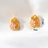 Accesorios Antiguos Vietnamitas de Oro de Arena Alta Retención de Color Cuentas Espaciadoras Colgante de Zirconio Incrustado de Durazno Cadena de Extensión para Pulsera y Collar Joyería DIY