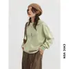 Diseño Otoño e Invierno Estilo Académico Bordado Cuello Redondo Cárdigan de Punto Estilo Coreano Perezoso Suelto Chaqueta Suéter Corta para Mujer