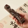 Estante de Madera para Plumas Sándalo Raíz de Catalpa Negra Talla Madera Maciza Montaña de Plumas Wuzhishan Soporte para Pinceles Fuente de Suministros de Caligrafía Fábrica