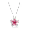 Versión Seiko del nuevo elegante temperamento Joker rosa flor flor dulce belleza collar para regalo de novia
