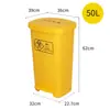 Contenedor Médico Grande Amarillo de Operación a Pedal con Tapa para Uso en Clínica y Laboratorio