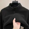 Chaqueta de Polar para Hombre Ollie con Forro de Polar Engrosada Cárdigan con Capucha Tallas Grandes Casual Chaqueta de Cuello Alto para Hombre