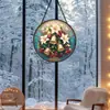 Enfeites de Vitral de Natal Transfronteiriços Decoração de Pátio Janela de Café Apanhador de Sol Arte de Parede Pendurado