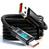 Cargador de Coche Digital 120W Super Carga Rápida Tipo-C Compatible con Apple 17/16, Huawei, Vivo, Oppo, Xiaomi Cable de Carga para Coche