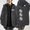 Sudadera con cremallera estampada con licencia oficial con estampado temático de gira mundial, estilo casual versátil unisex